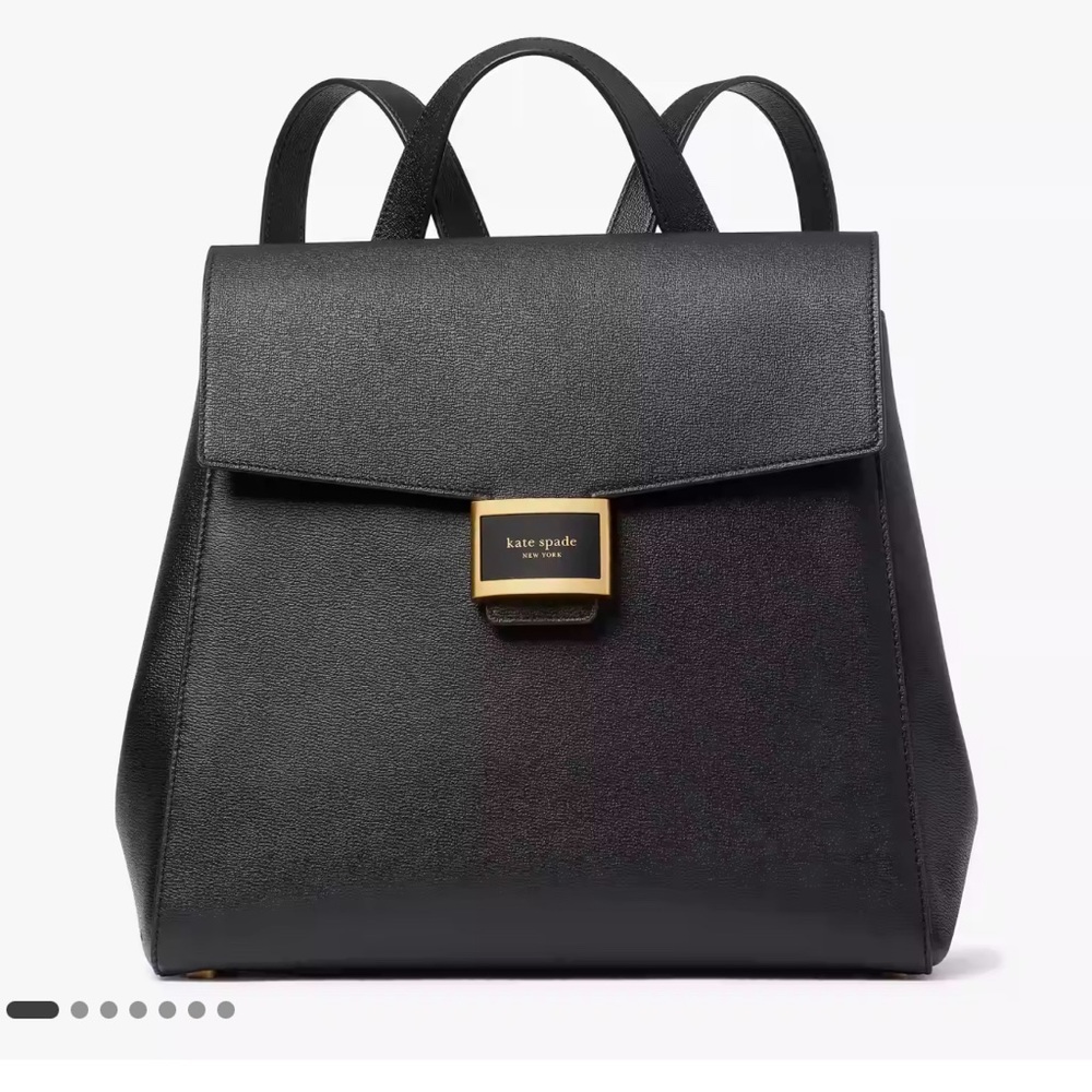 NWT Kate Spade Katy Medium Flap Backpack in Black